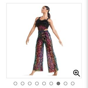 Revolution Black and Multicolor Kids Dance Costume